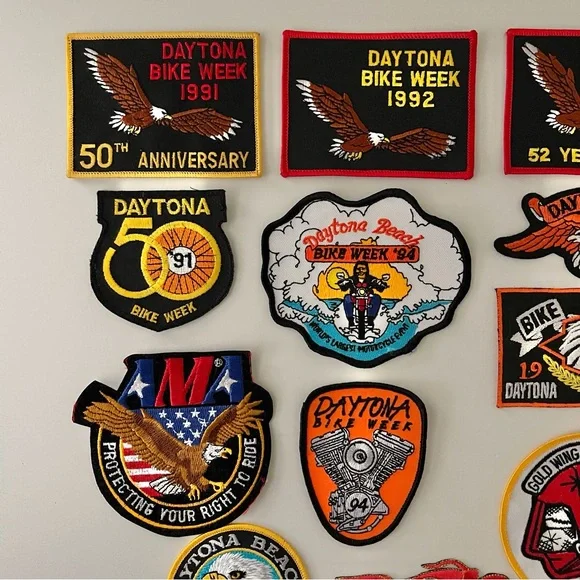 Harley and Daytona Beach Bike Week Embroidered Sew On Patches (21) - Picture 4 of 13